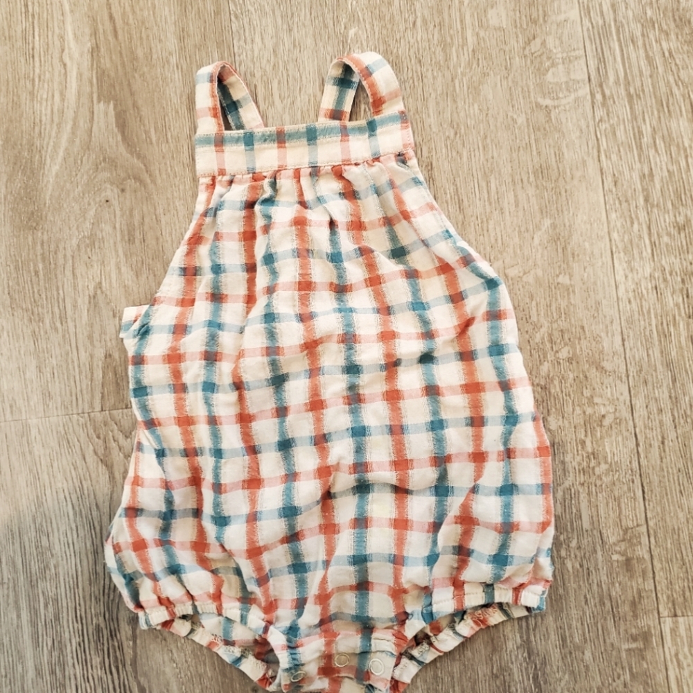 Kix plaid romper size 18m